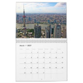 De beroemde Chinese stad Shanghai Kalender (Mar 2027)