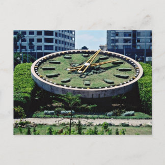 De beroemde Flowers Clock, Alexandrië, Egypte flow Briefkaart