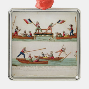 De beroemde joust tussen de dansers metalen ornament