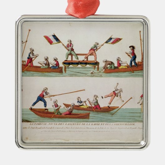 De beroemde joust tussen de dansers metalen ornament (Voorkant)