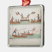 De beroemde joust tussen de dansers metalen ornament (Links)