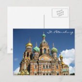 De beroemde kerk uit Sint-Petersburg Rusland Briefkaart (Voorkant / Achterkant)