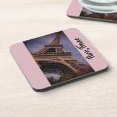 De beroemde Landmark Foto van de Eiffel Tower van  Drankjes Onderzetter (Linkerzijde)