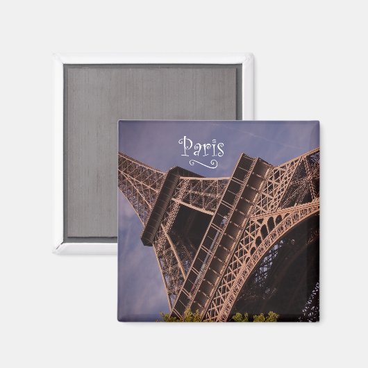 De beroemde Landmark Foto van de Eiffel Tower van  Magneet (Voorkant / Achterkant)