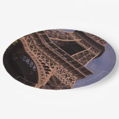 De beroemde Landmark Foto van de Eiffel Tower van  Papieren Bordje (Gekanteld)