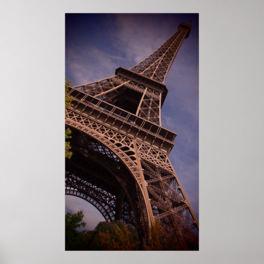 De beroemde Landmark Foto van de Eiffel Tower van  Poster (Voorkant)