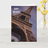 De beroemde Landmark Foto van de Parijse Eiffel To Kaart (Gele Bloem)