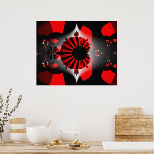 De beroemde Mandelbrot set Poster (Keuken)