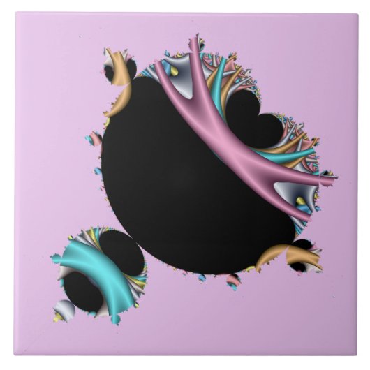 De beroemde Mandelbrot set Tegeltje (Voorkant)