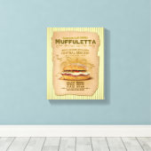 De beroemde Muffuletta sandwich Canvas Afdruk (Insitu (Houten vloer))