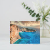 De beroemde Navagio (schipbreuk) op het eiland Zak Briefkaart (Staand voorkant)
