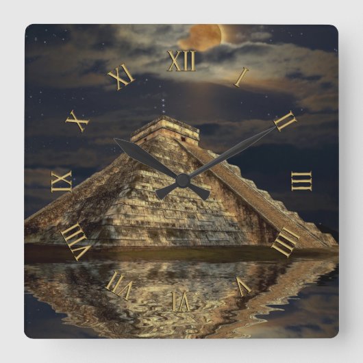 De beroemde plaatsen van Chichen Itza - de Maya's Vierkante Klok (Voorkant)