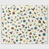 De beroemde punten van Texas de eenzame sterstaat Cadeaupapier (Vlak)