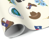 De beroemde punten van Texas de eenzame sterstaat Cadeaupapier (Rol Hoek)