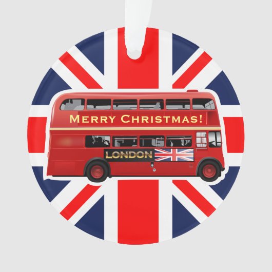 De beroemde Rode Bus van Londen Ornament (voorkant)