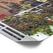 De beroemde Rode en Witte Awnings in Saratoga Race Poster (Hoek)