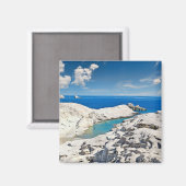 De beroemde Sarakiniko in Milos, Griekenland Magneet (Voorkant / Achterkant)