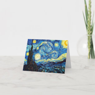 De beroemde schilderij van Van Gogh, De sterrennac Bedankkaart