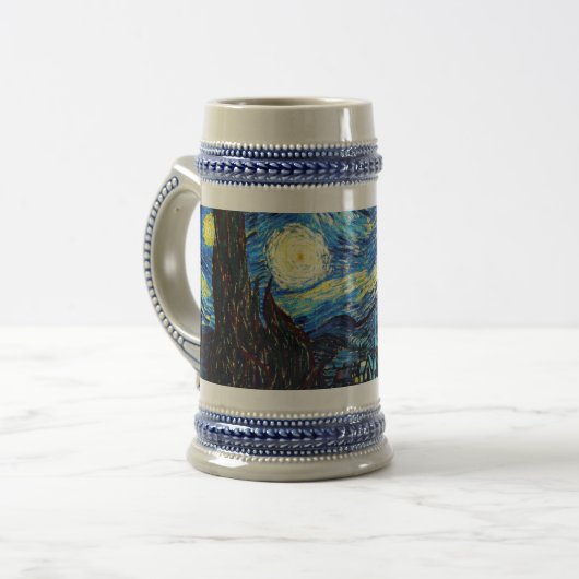 De beroemde schilderij van Van Gogh, De sterrennac Bierpul (Voorkant links)