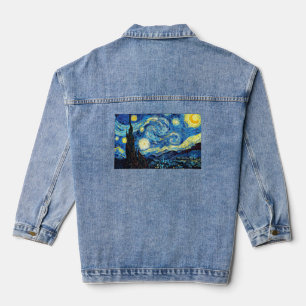 De beroemde schilderij van Van Gogh, De sterrennac Denim Jacket