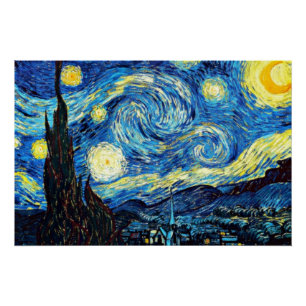 De beroemde schilderij van Van Gogh, De sterrennac Perfect Poster