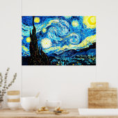 De beroemde schilderij van Van Gogh, De sterrennac Poster (Keuken)