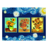 De beroemde Zonnebloemen van Van Gogh Foto Afdruk (Voorkant)