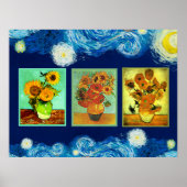 De beroemde Zonnebloemen van Van Gogh Poster (Voorkant)