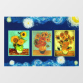 De beroemde Zonnebloemen van Van Gogh Raamsticker (Vel)