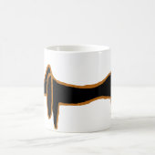 De beroemde Zwarte Dachshund Koffiemok (Center)