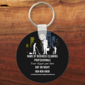 De beroeps van de schoonmaakdienst PERSONALIZE Sleutelhanger (Voorkant)