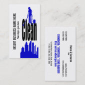 De beroeps van de schoonmaakdienst PERSONALIZE Visitekaartje (Voorkant / Achterkant)