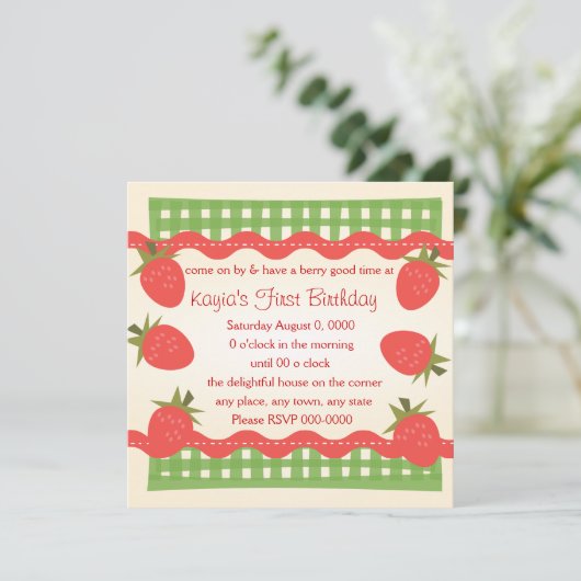 De Berry Basket Kaart (Staand voorkant)