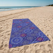 De Berry bloemenregenachtige strooivezels getextur Strandlaken