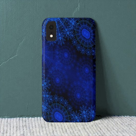 De Berry Blue Sparkling Florale kunst Case-Mate iPhone Case