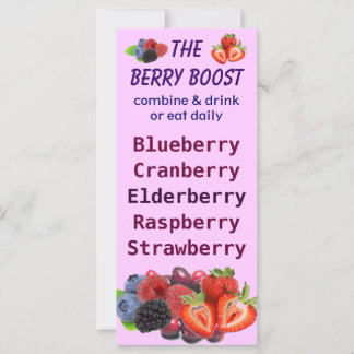 De Berry Boost-lychee-rackkaart