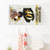 De beruchte 40e verjaardag Black|Gold 90s Hip Hop Spandoek (Insitu)