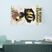 De beruchte 40e verjaardag Black|Gold 90s Hip Hop Spandoek (Beurs)