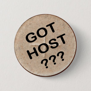 De beruchte "Heb je gastheer?" knoop Ronde Button 5,7 Cm