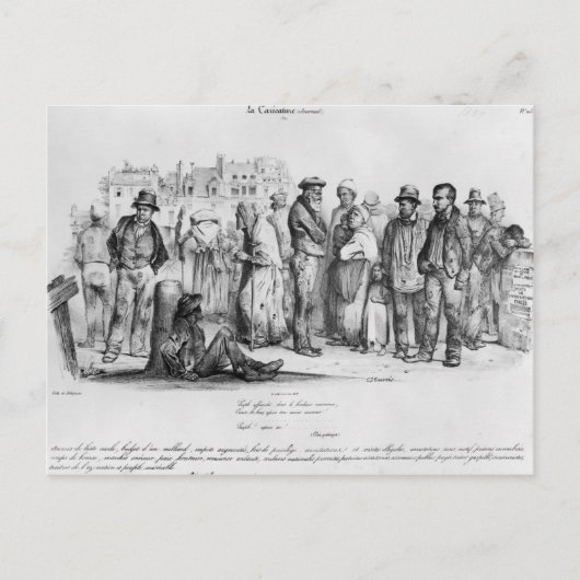 De beruchte mensen uit La Caricature Briefkaart (Voorkant)