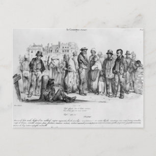 De beruchte mensen uit La Caricature Briefkaart