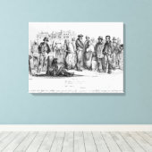De beruchte mensen uit La Caricature Canvas Afdruk (Insitu (Houten vloer))