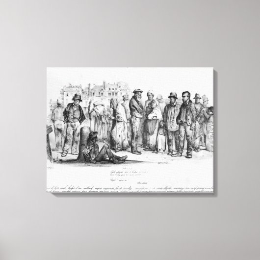 De beruchte mensen uit La Caricature Canvas Afdruk (Voorkant)
