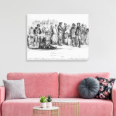 De beruchte mensen uit La Caricature Canvas Afdruk (Insitu (Woonkamer))