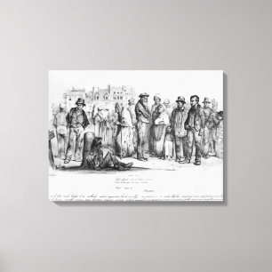 De beruchte mensen uit La Caricature Canvas Afdruk