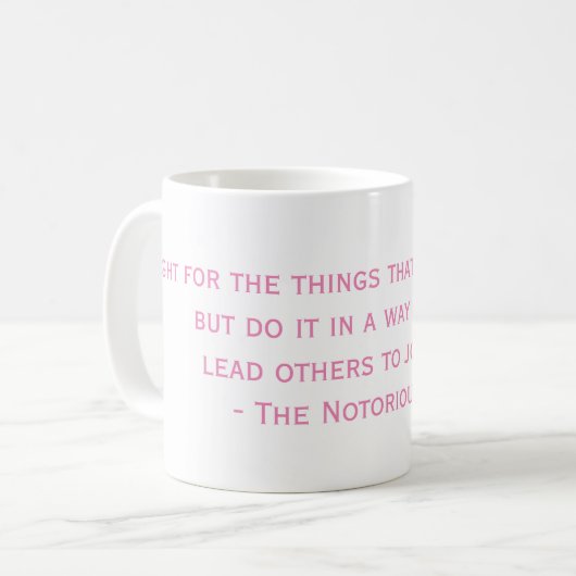 De beruchte Mok van het citaat RBG (Voorkant links)