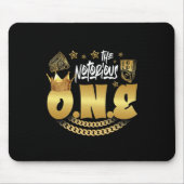 De beruchte one old school hiphop grappig 1e BIR Muismat (Voorkant)