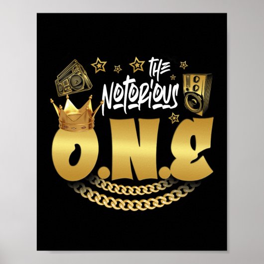 De beruchte one old school hiphop grappig 1e BIR Poster (Voorkant)