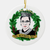 De beruchte RBG Ruth Bader Ginsburg kerst Keramisch Ornament (Voorkant)