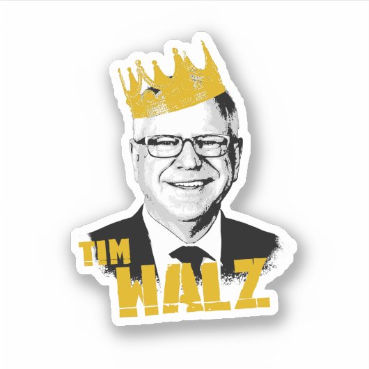 De beruchte Tim Walz Sticker (Voorkant)